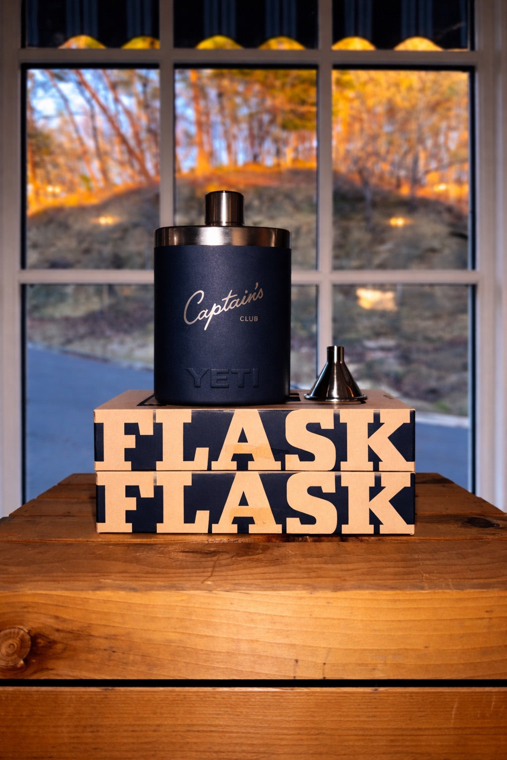 Navy Yeti Captain's Club Flask