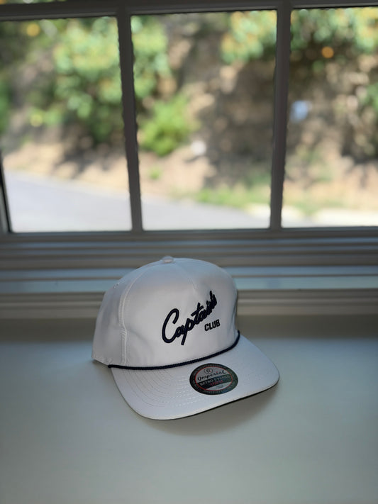 Captain's 3D Outline White Rope Hat