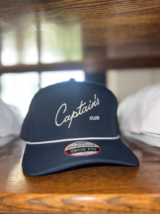 Captain's Navy Rope Hat With Mesh Back